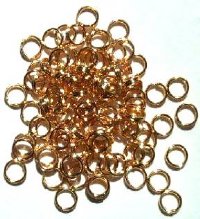 100 5mm Gold Plated Split Rings